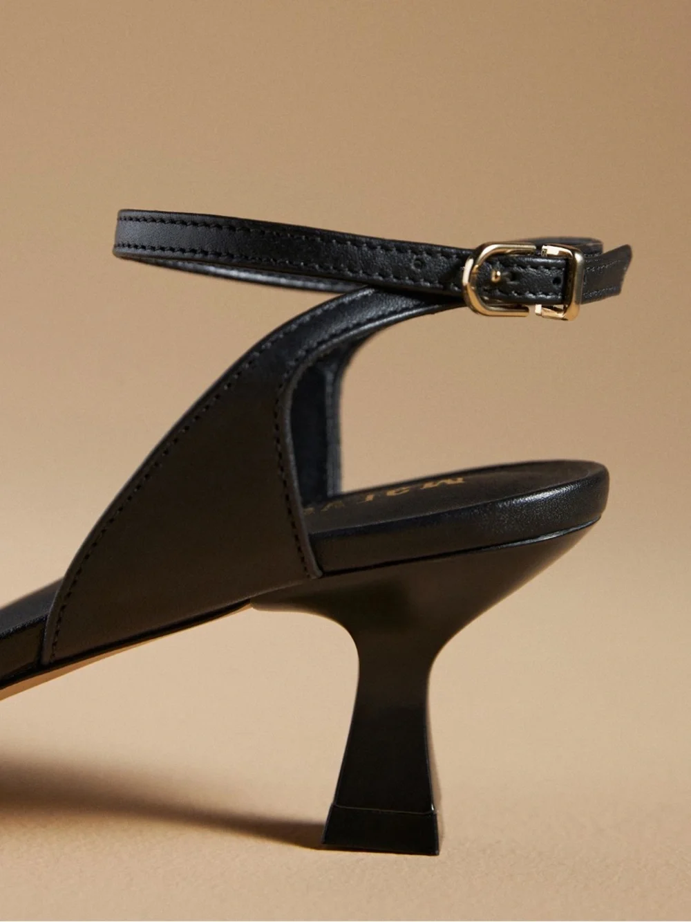 Anthropologie | Maeve Black Square Toe Kitten Heels Size 9 - Picture 9 of 12